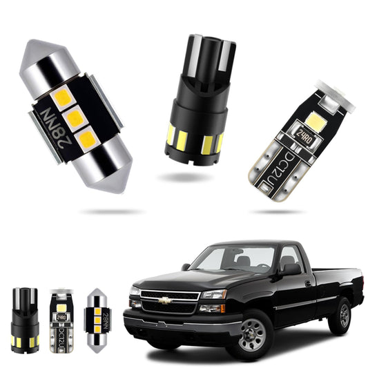 EASY EAGLE LED Interior Car Lights Kit - 12 White LED Bulbs for Chevy Silverado/GMC 1999-2006 - Super Bright 6000K