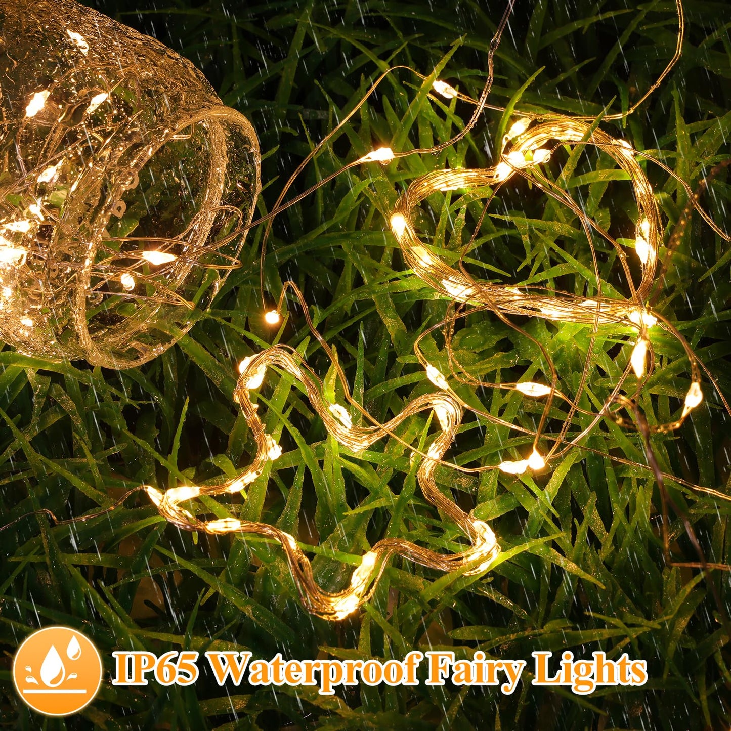 Lakumu Fairy Lights 20 Pack - 7FT 20LED Waterproof Silver Wire Warm White String Lights for DIY Decorations